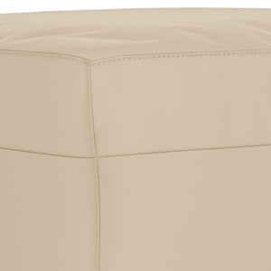 Poggiapiedi Crema 60x50x41 cm in Tessuto Microfibra cod mxl 67708