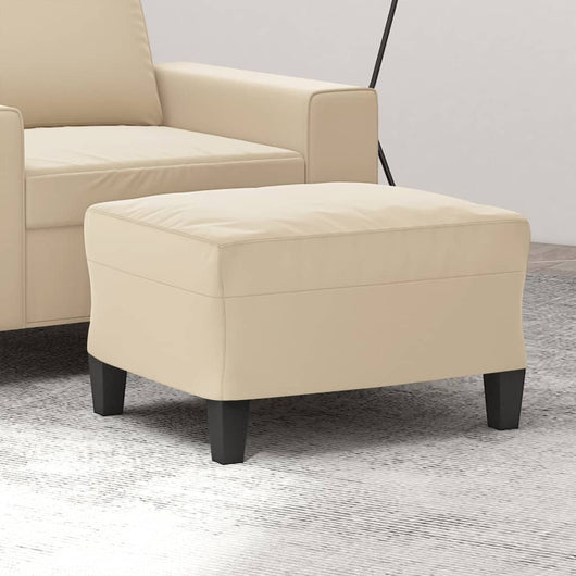 Poggiapiedi Crema 60x50x41 cm in Tessuto Microfibra cod mxl 67708