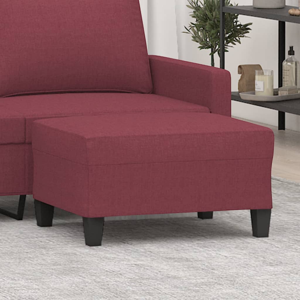 Poggiapiedi Rosso Vino 70x55x41 cm in Tessuto cod mxl 60341