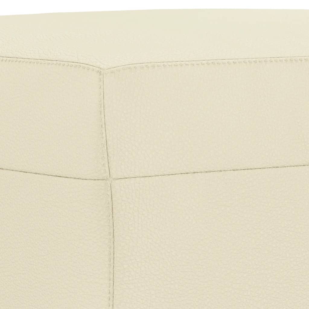 Poggiapiedi Crema 70x55x41 cm in Similpelle 349356