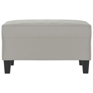 Poggiapiedi Grigio Chiaro 70x55x41 cm in Tessuto Microfibra 349362