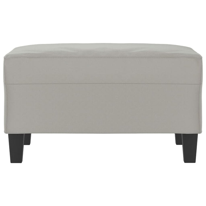 Poggiapiedi Grigio Chiaro 70x55x41 cm in Tessuto Microfibra 349362