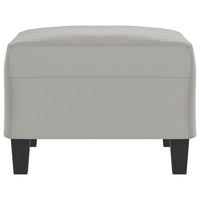 Poggiapiedi Grigio Chiaro 70x55x41 cm in Tessuto Microfibra 349362