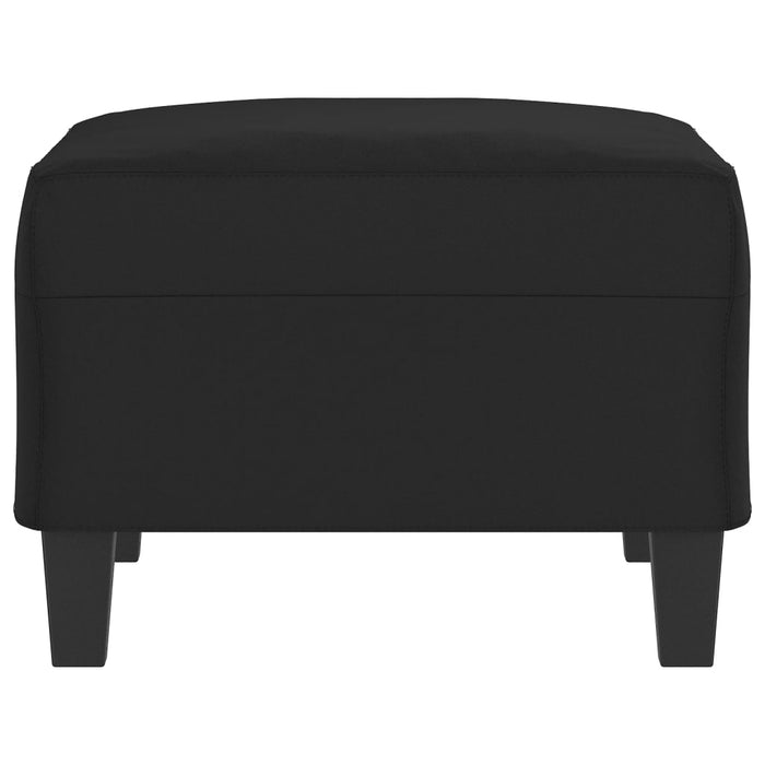 Poggiapiedi Nero 70x55x41 cm in Tessuto Microfibra 349364