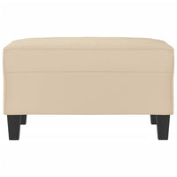 Poggiapiedi Crema 70x55x41 cm in Tessuto Microfibra