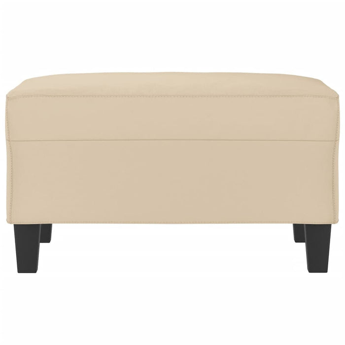 Poggiapiedi Crema 70x55x41 cm in Tessuto Microfibra