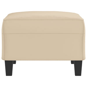 Poggiapiedi Crema 70x55x41 cm in Tessuto Microfibra