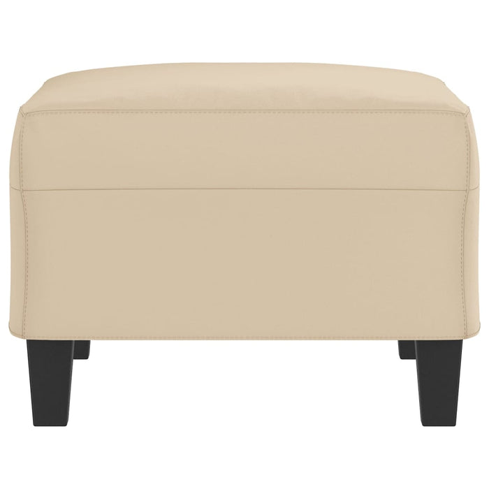 Poggiapiedi Crema 70x55x41 cm in Tessuto Microfibra