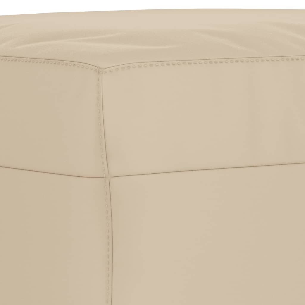 Poggiapiedi Crema 70x55x41 cm in Tessuto Microfibra 349365