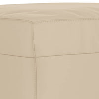 Poggiapiedi Crema 70x55x41 cm in Tessuto Microfibra 349365