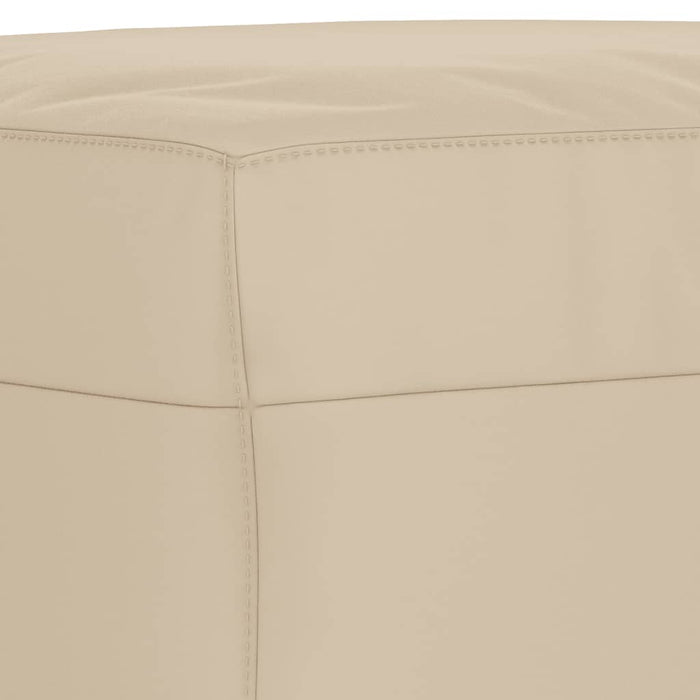 Poggiapiedi Crema 70x55x41 cm in Tessuto Microfibra 349365