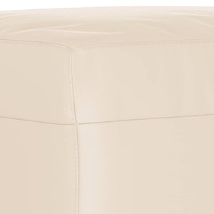 Poggiapiedi Beige 70x55x41 cm in Tessuto Microfibra 349366