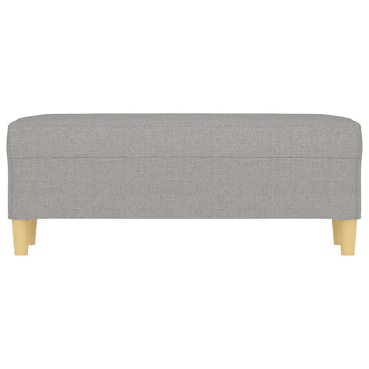 Panca panca 100 x 35 x 41 cm tessuto grigio chiaro 02_0010651