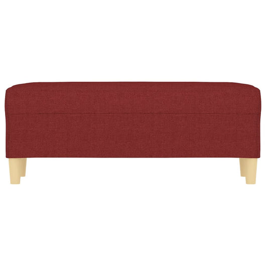 Panca rosso bordeaux x 100 x 35 x 41 cm tessuto 02_0010523