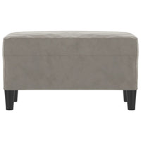 Panca Grigio Chiaro 70x35x41 cm in Velluto 349397