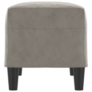 Panca Grigio Chiaro 70x35x41 cm in Velluto 349397