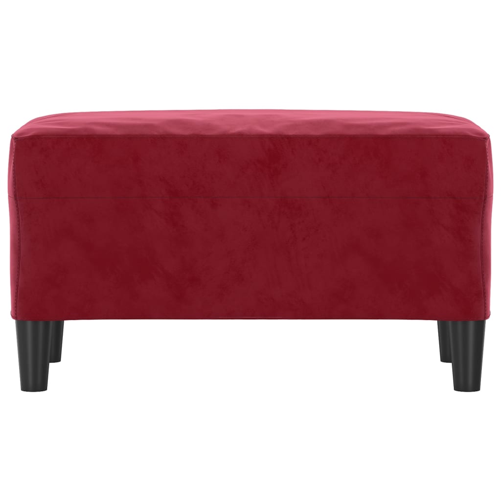 Panca Rosso Vino 70x35x41 cm in Velluto 349401