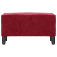 Panca Rosso Vino 70x35x41 cm in Velluto 349401