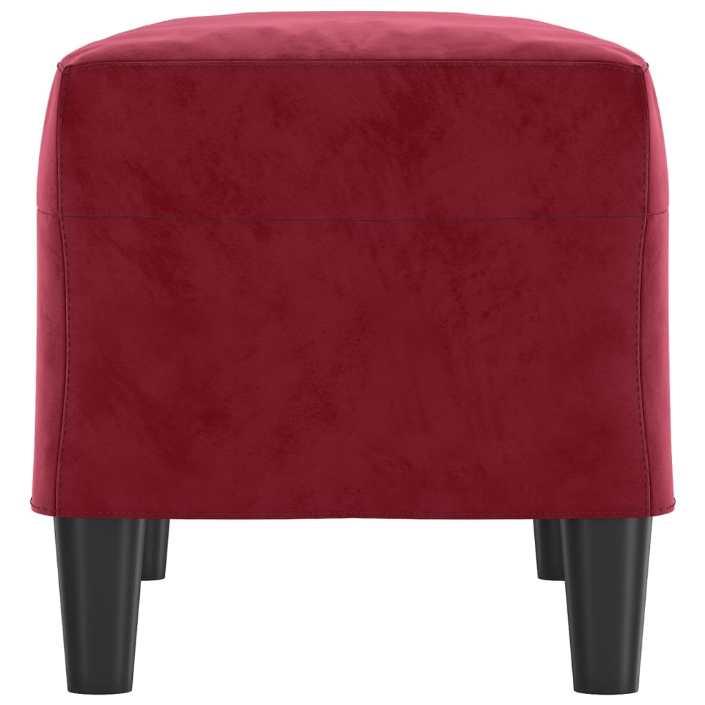 Panca Rosso Vino 70x35x41 cm in Velluto cod mxl 63509
