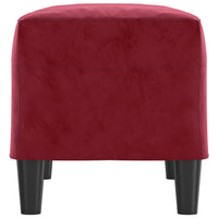 Panca Rosso Vino 70x35x41 cm in Velluto 349401
