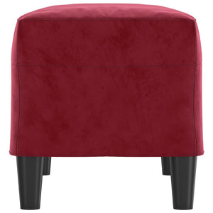 Panca rosso bordeaux x 70 x 35 x 41 cm velluto 02_0010484