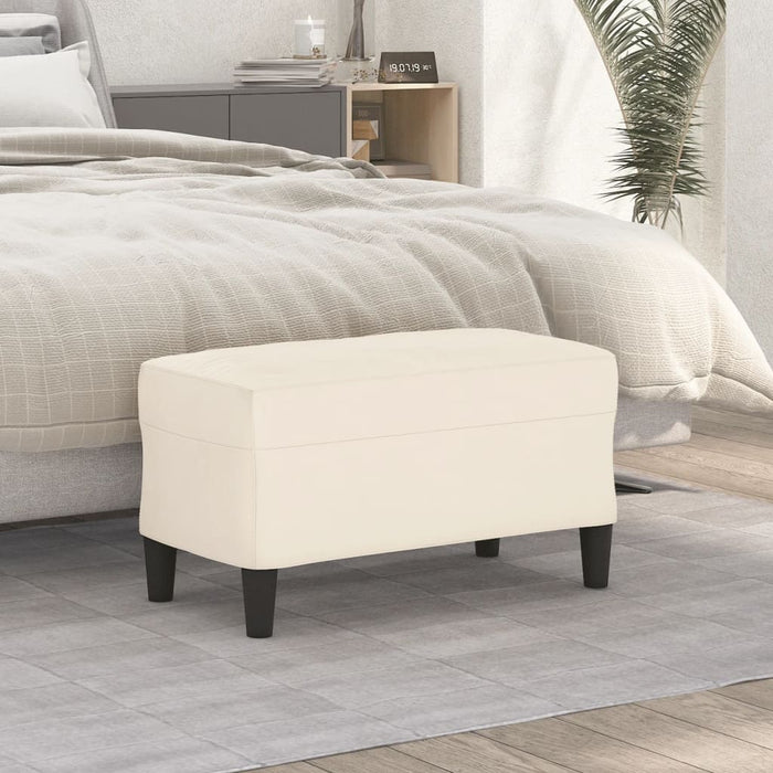 Panca crema 70x35x41 cm in Velluto cod mxl 62547