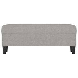 Panca Grigio chiaro 100x35x41 cm in Tessuto