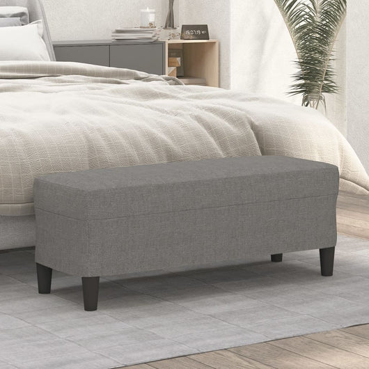 Panca Grigio Scuro 100x35x41 cm in Tessuto
