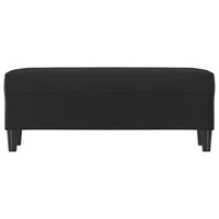 Panca Nera 100x35x41 cm in Similpelle 349415