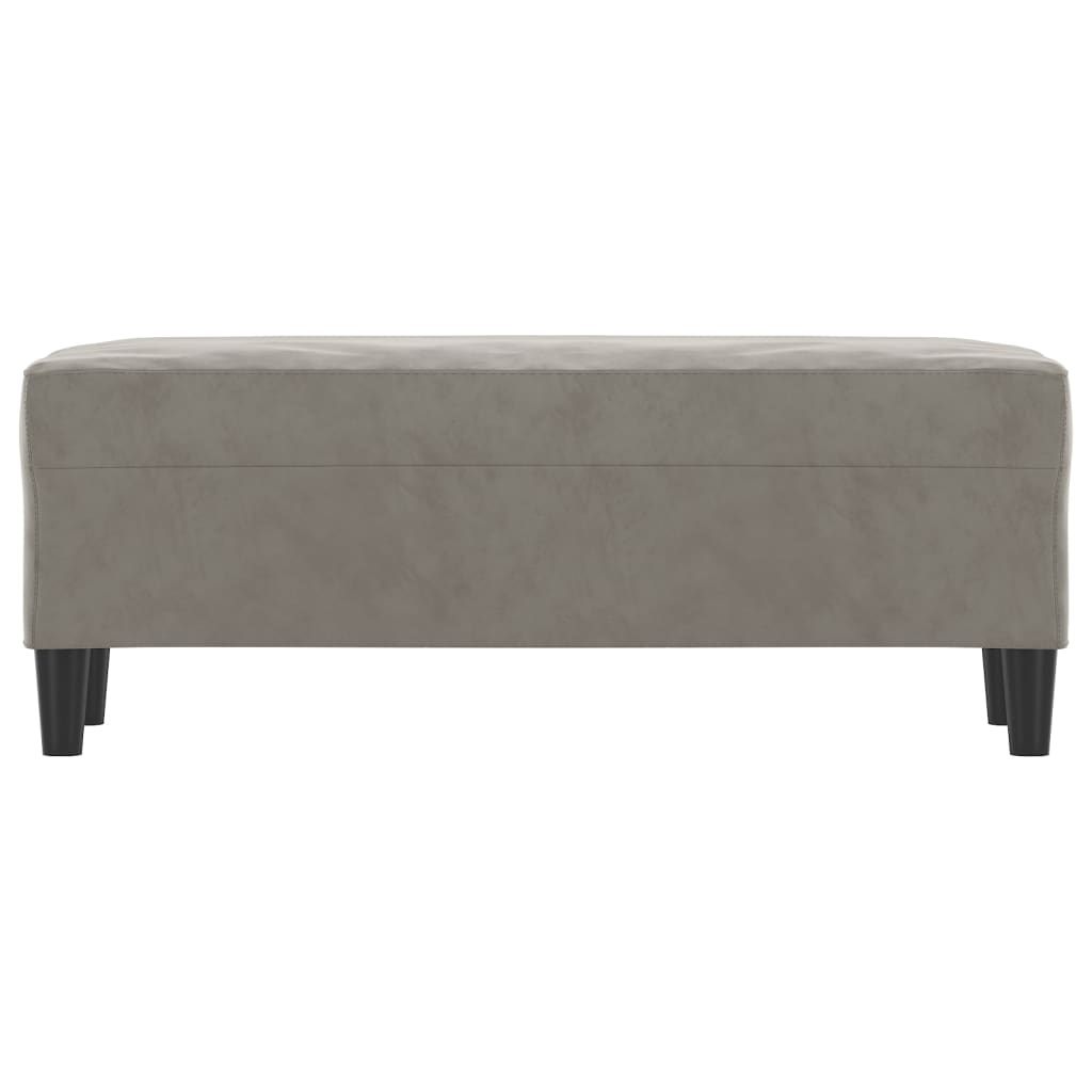 Panca panca 100 x 35 x 41 cm velluto grigio chiaro 02_0010622