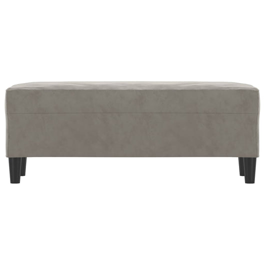 Panca panca 100 x 35 x 41 cm velluto grigio chiaro 02_0010622