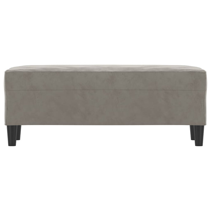Panca panca 100 x 35 x 41 cm velluto grigio chiaro 02_0010622