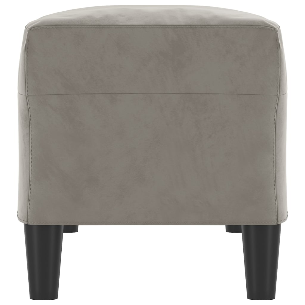 Panca panca 100 x 35 x 41 cm velluto grigio chiaro 02_0010622