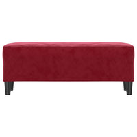 Panca Rosso Vino 100x35x41 cm in Velluto 349425