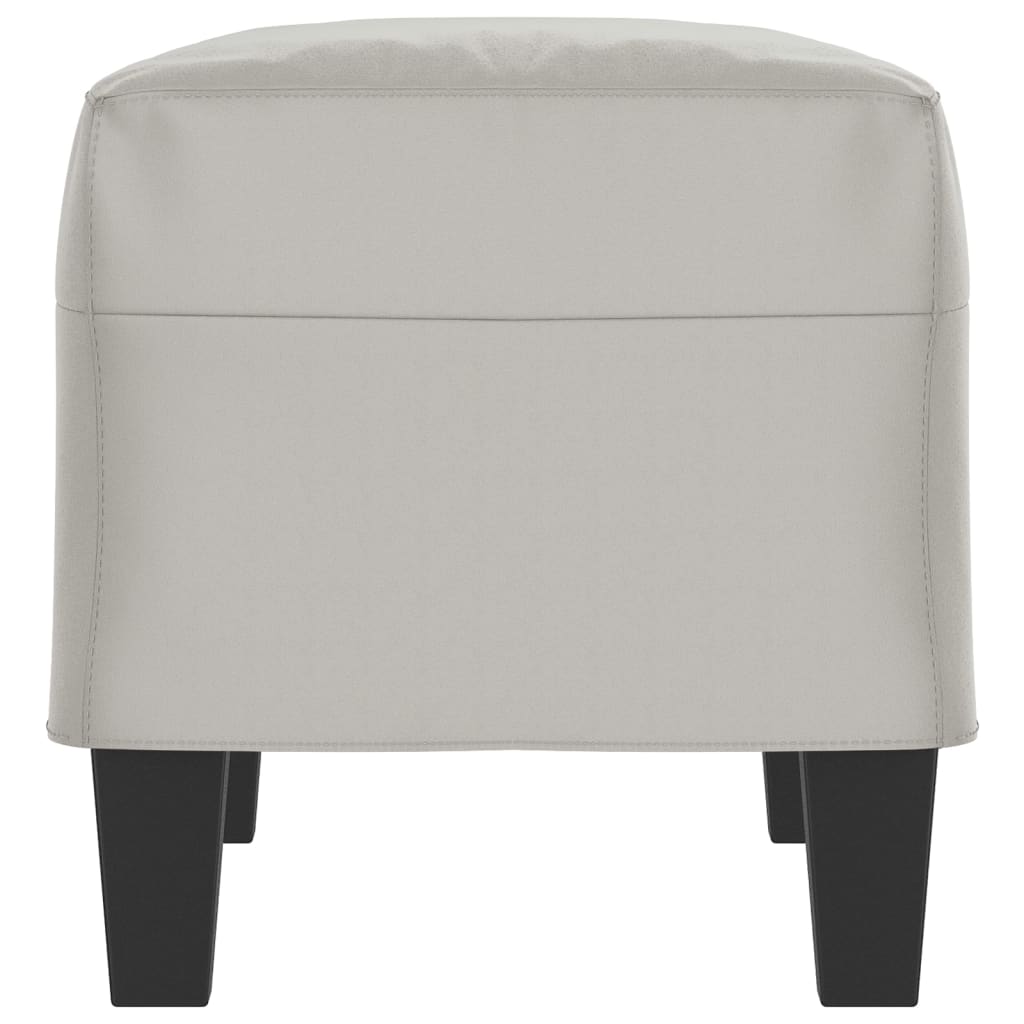 Panca Grigio Chiaro 70x35x41 cm in Microfibra cod mxl 60614