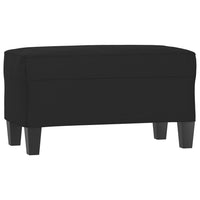 Panca Nera 70x35x41 cm in Microfibra 349448