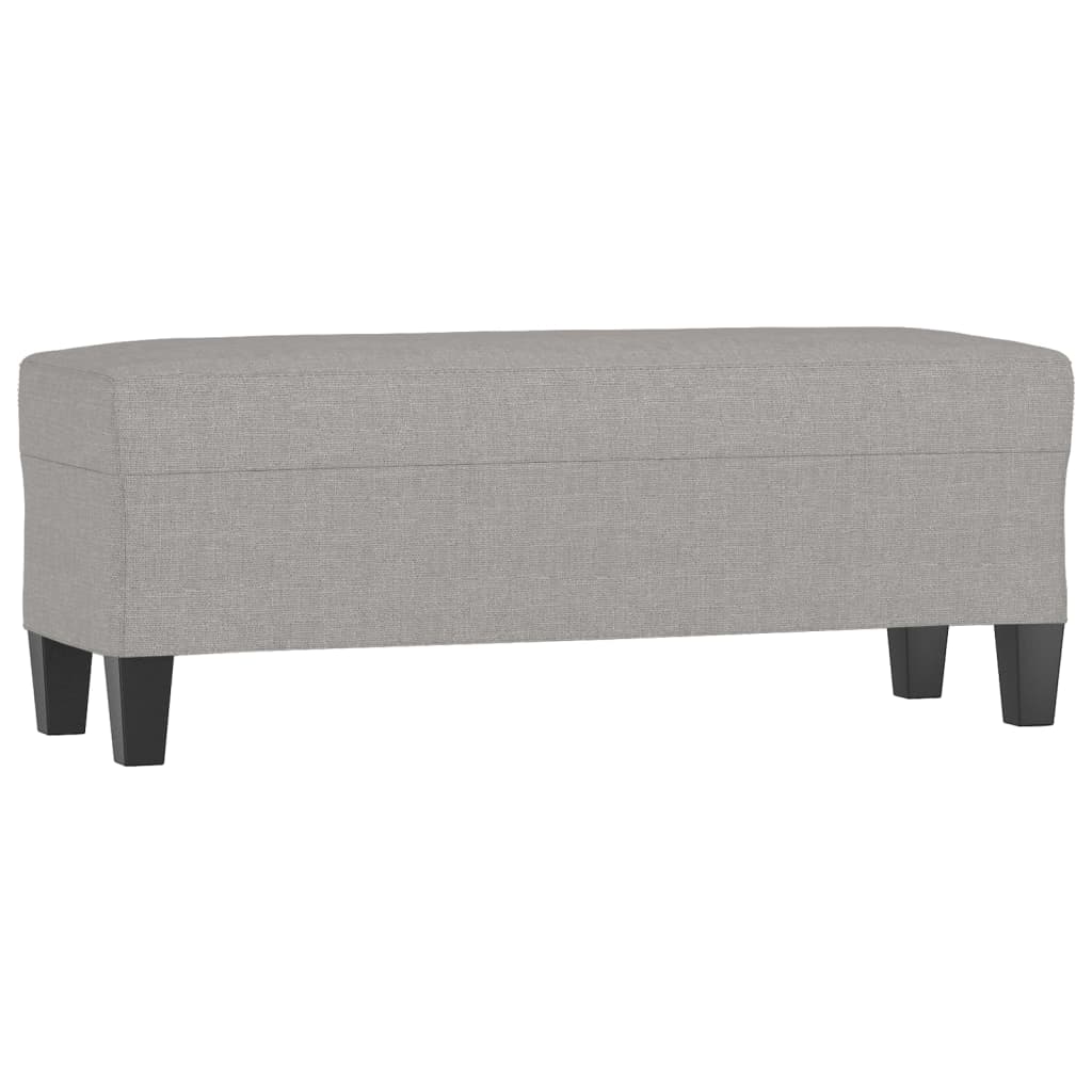 Panca Grigio chiaro 100x35x41 cm in Tessuto 349451