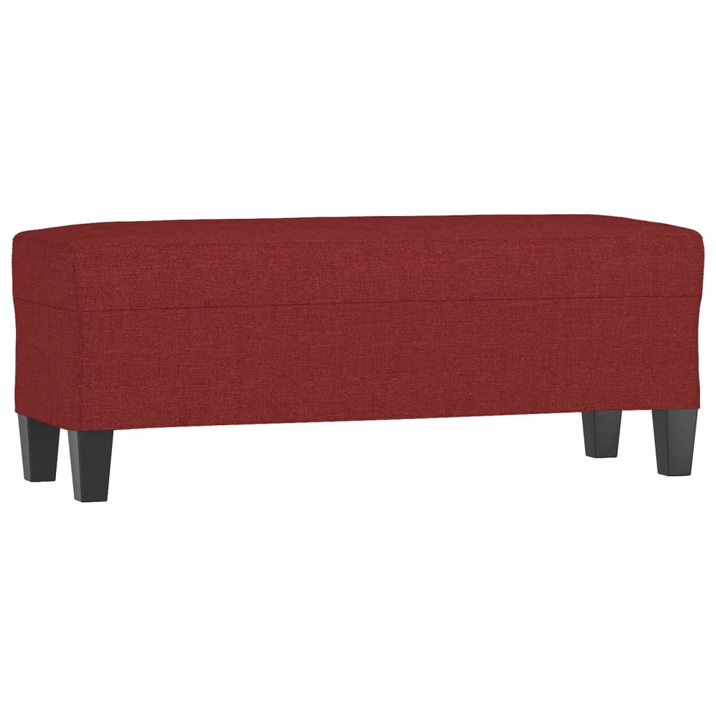 Panca Rosso Vino 100x35x41 cm in Tessuto 349457