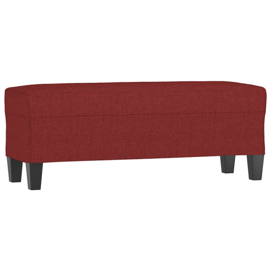 Panca Rosso Vino 100x35x41 cm in Tessuto 349457