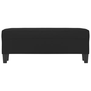 Panca Nera 100x35x41 cm in Microfibra 349468