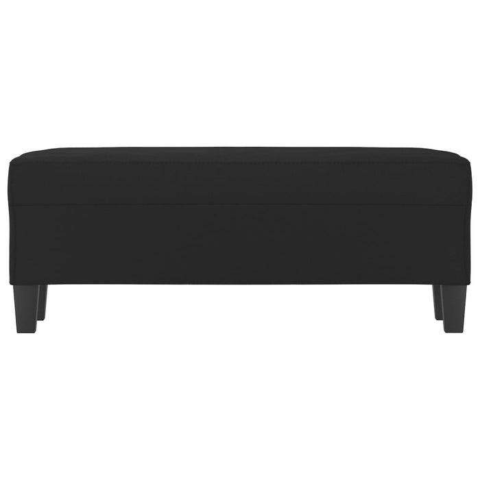 Panca Nera 100x35x41 cm in Microfibra 349468