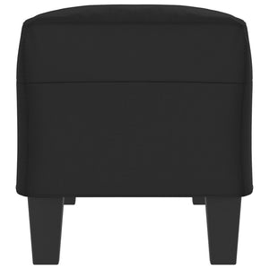 Panca Nera 100x35x41 cm in Microfibra 349468