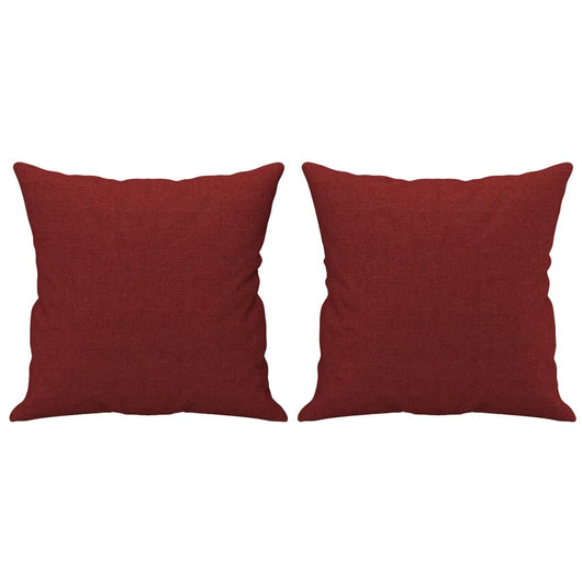 Cuscini Decorativi 2 pz Rosso Vino 40x40 cm in Tessuto cod mxl 41837