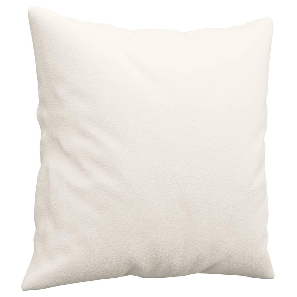 Cuscini Decorativi 2pz Crema 40x40 cm in Similpelle 349480