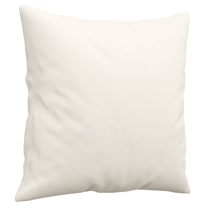 Cuscini Decorativi 2pz Crema 40x40 cm in Similpelle 349480