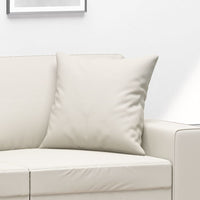 Cuscini Decorativi 2pz Crema 40x40 cm in Similpelle 349480