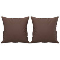 Cuscini Decorativi 2pz Marrone 40x40 cm in Similpelle