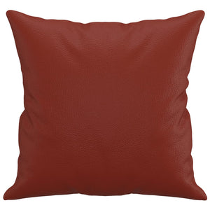 Cuscini Decorativi 2pz Rosso Vino 40x40 cm in Similpelle