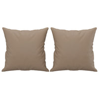 Cuscini Decorativi 2pz Cappuccino 40x40 cm in Similpelle 349484