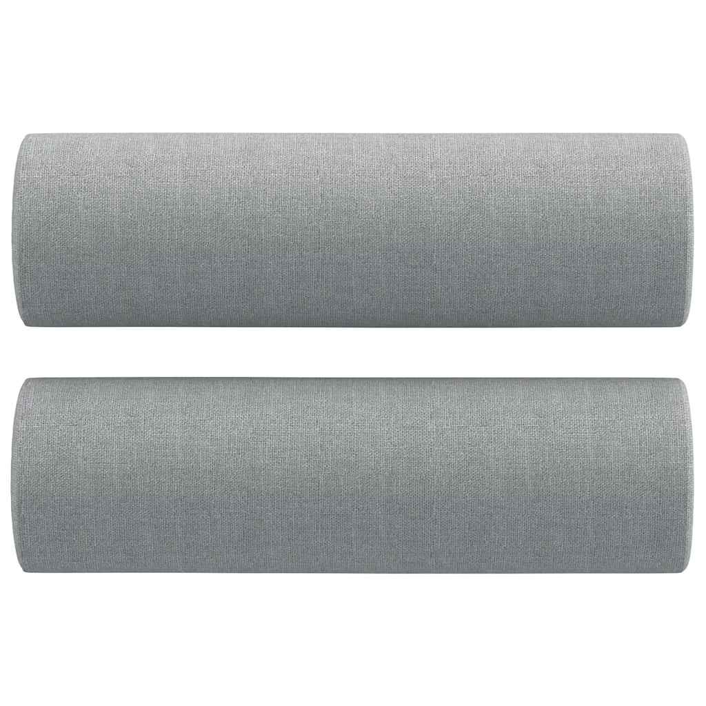 Cuscini Decorativi 2pz Grigio Chiaro Ã˜15x50 cm in Tessuto